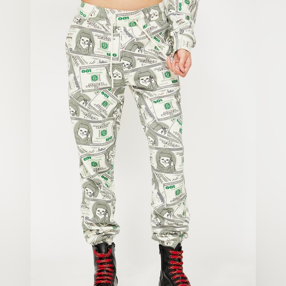 RIP n DIP money bag green sweatpants (used but not abused) - Picture 3 of 8